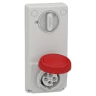 Schneider Electric - Mureva - prise verrouillable 16 A - 3P+T - 380-415 V CA - IP65 - sur panneau