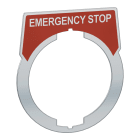 Schneider Electric - Harmony 9001K - etiquette circulaire aluminium - fond rouge et lettre argent