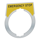 Schneider Electric - Harmony 9001K - etiquette circulaire aluminium - fond jaune avec lettre noir