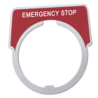 Schneider Electric - Harmony 9001K - étiquette - Ø30 - 40x43mm - EMERGENCY STOP