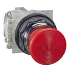 Schneider Electric - Harmony 9001K - bouton-pous. - Ø30 - rouge - coup-de-poing Ø41 - pousser-tirer