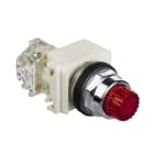 Schneider Electric - Harmony 9001K - bouton-pous. lum.- rouge - Ø30 - à imp. dépassant - 24V - 1OF