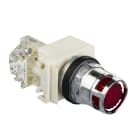 Schneider Electric - Harmony 9001K - bouton-pous. lum.- rouge - Ø30 - à imp. affleurant - 120V - 1OF