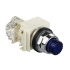 Schneider Electric - Harmony 9001K - bouton-pous. lum.- bleu - Ø30 - à imp. dépassant - 24V - 1OF