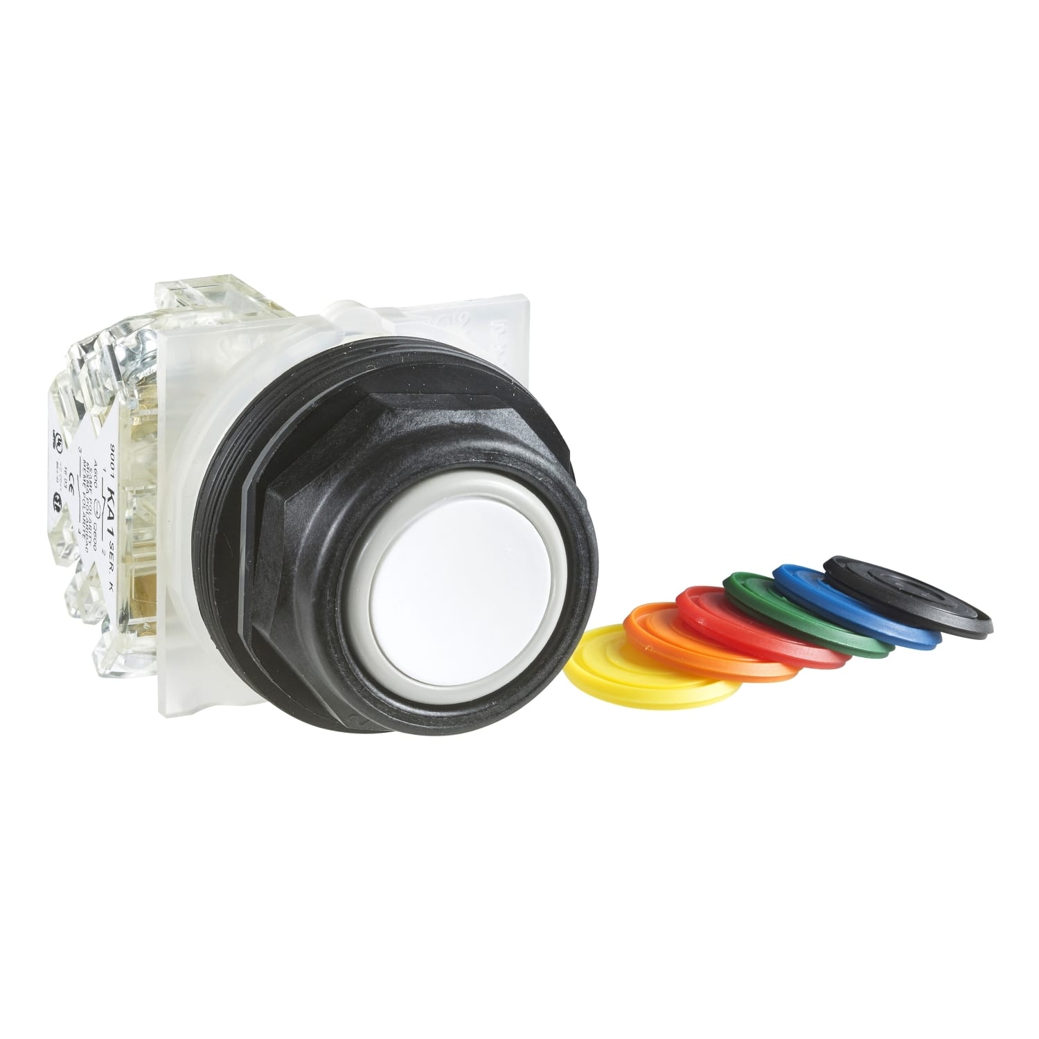 Schneider Electric - Harmony 9001SK - bouton-poussoir - D30 - 7 couleurs - a imp. affleurant - 1F