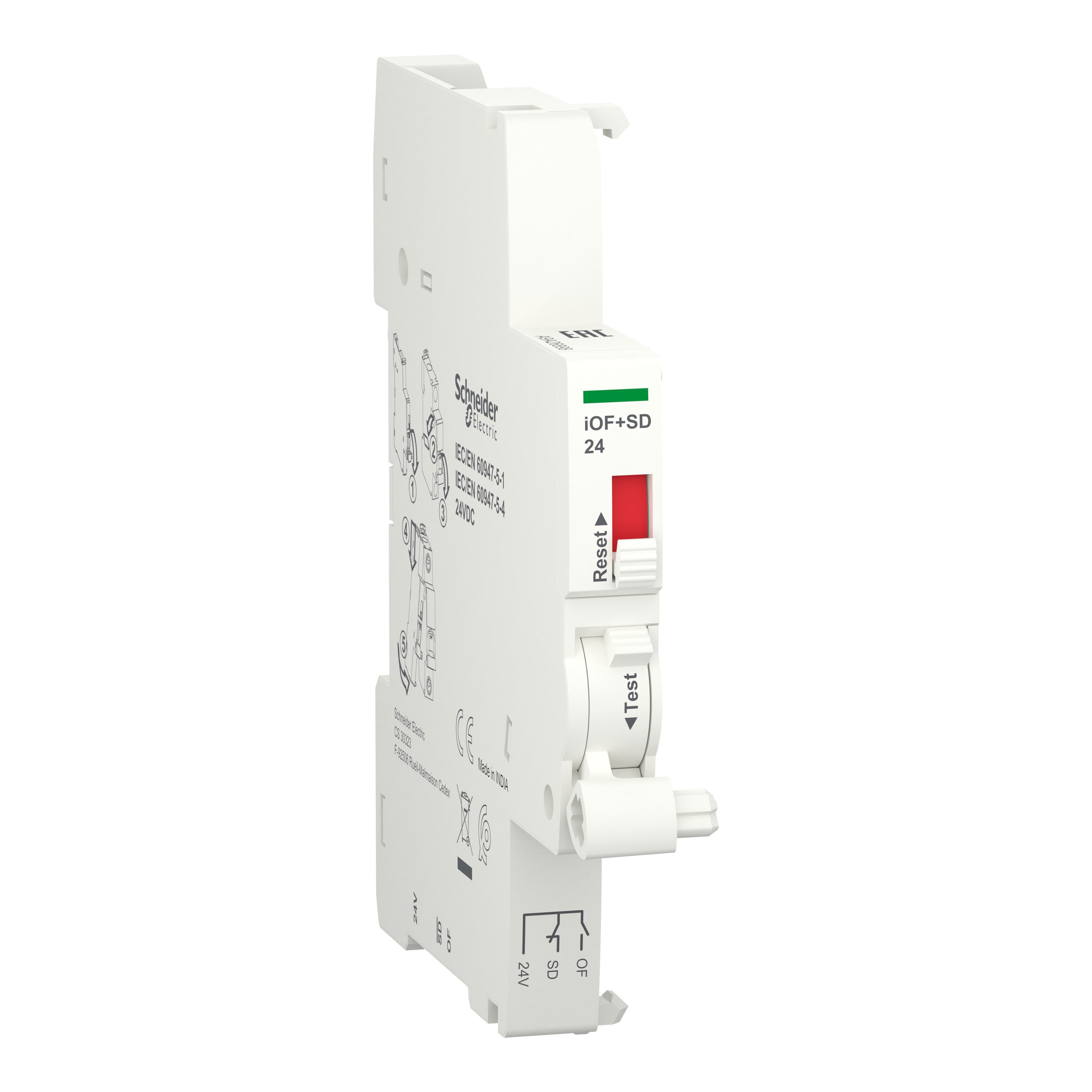 Schneider Electric - Acti9 - auxiliaire iOF+SD24 - commande signalisation par le bas pour Smartlink