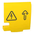 Schneider Electric - Acti9 iDDm40, Lot de 10 volet jaune pour alimentation Aval