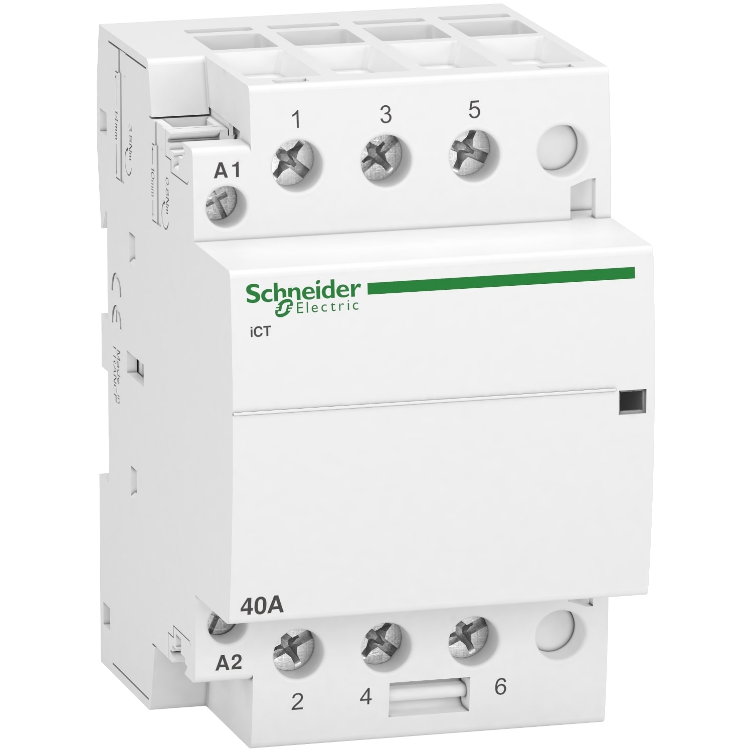 Schneider Electric - Acti9 iCT - Contacteur auxiliarisable - 3P - 40A - 3NO - 230-240Vca - 50Hz