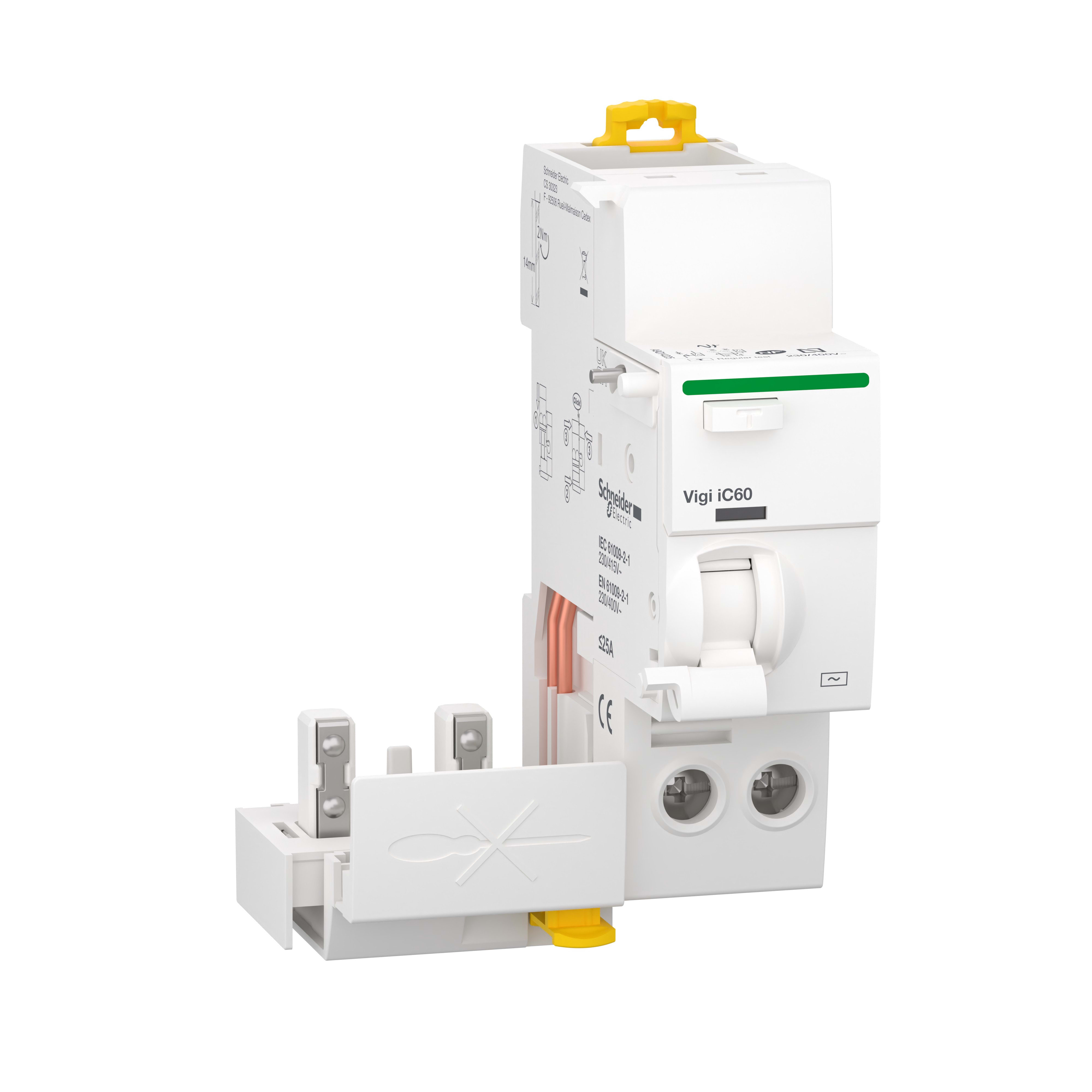 Schneider Electric - Acti9 Vigi iC60 - Bloc diff - 2P 25A 300mA - 230Vca à 400Vca - Type AC