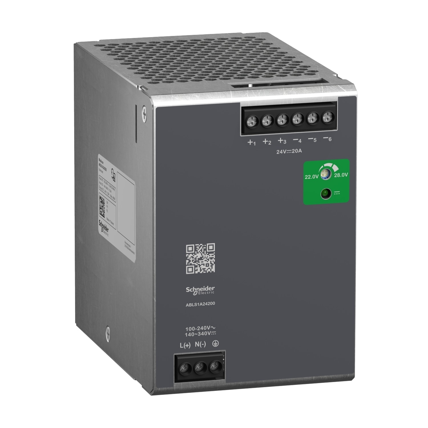 Schneider Electric - Modicon ABL - alimentation à découpage - 20A - 100à240Vca mono/biphasé - 24Vcc