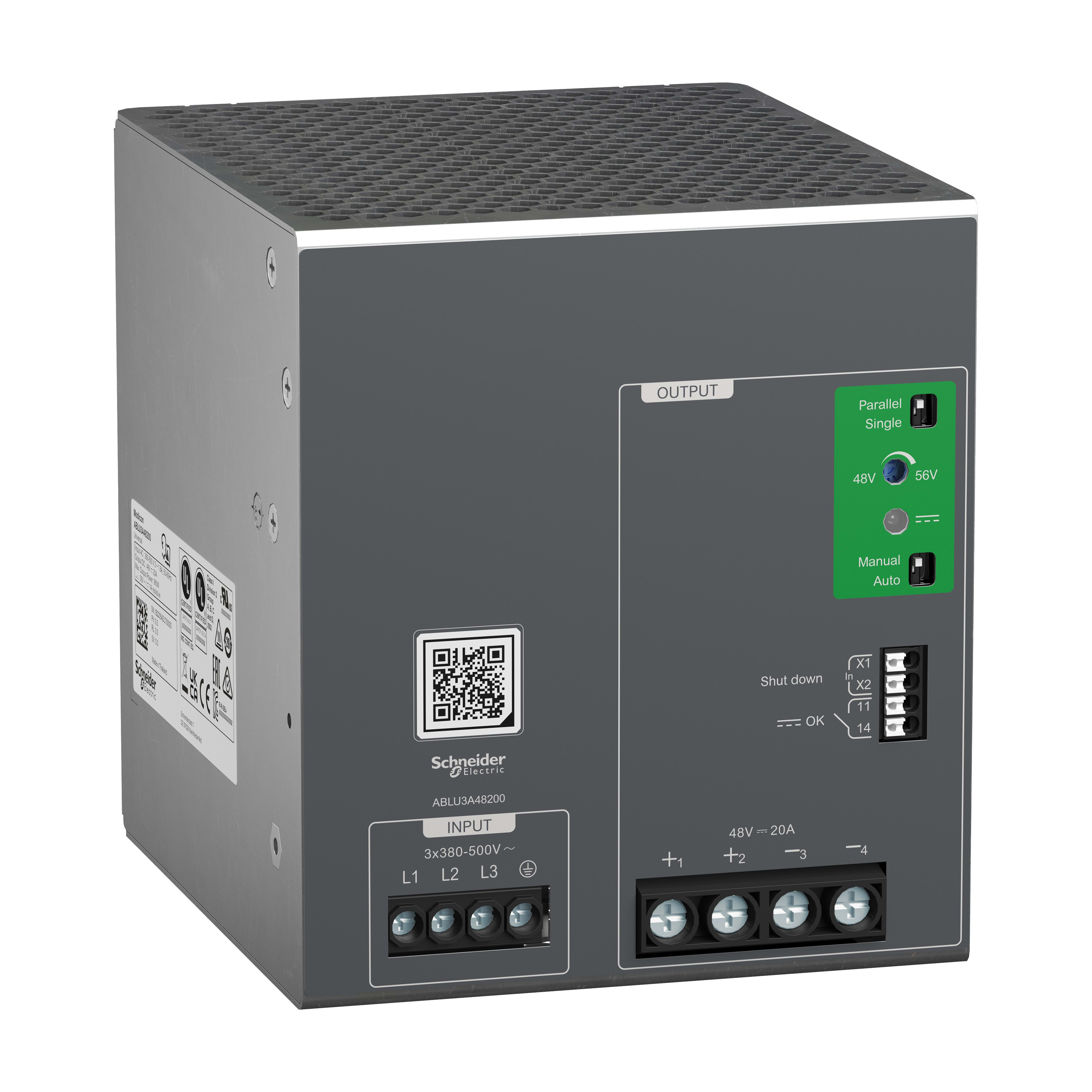 Schneider Electric - Modicon - Alimentation - Sortie 48VDC - 20A - 3 Phases - Universelle