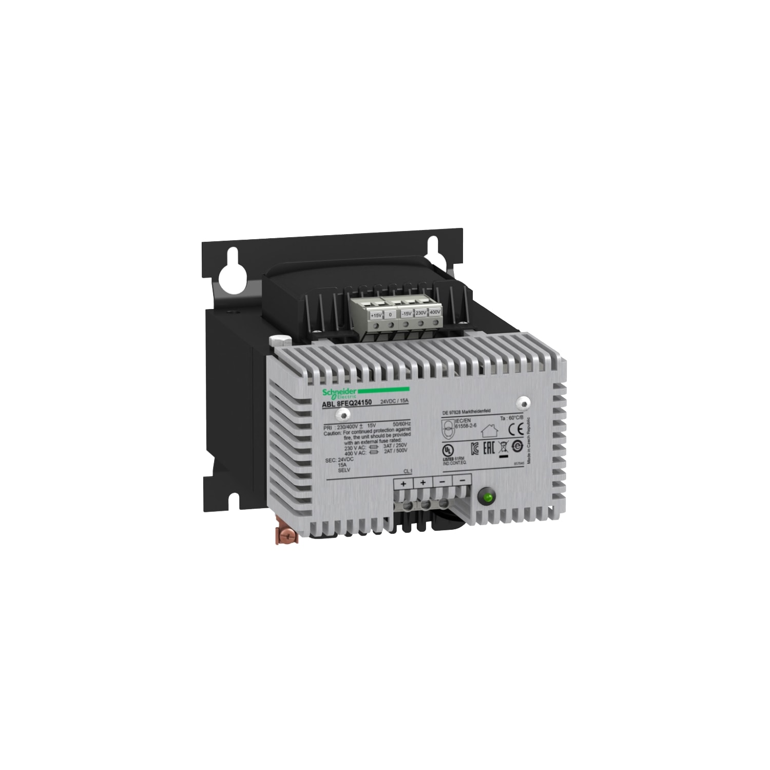 Schneider Electric - Phaseo - alimentation filtree et rectifiee - mono-biphase - 400Vca - 24V - 15A