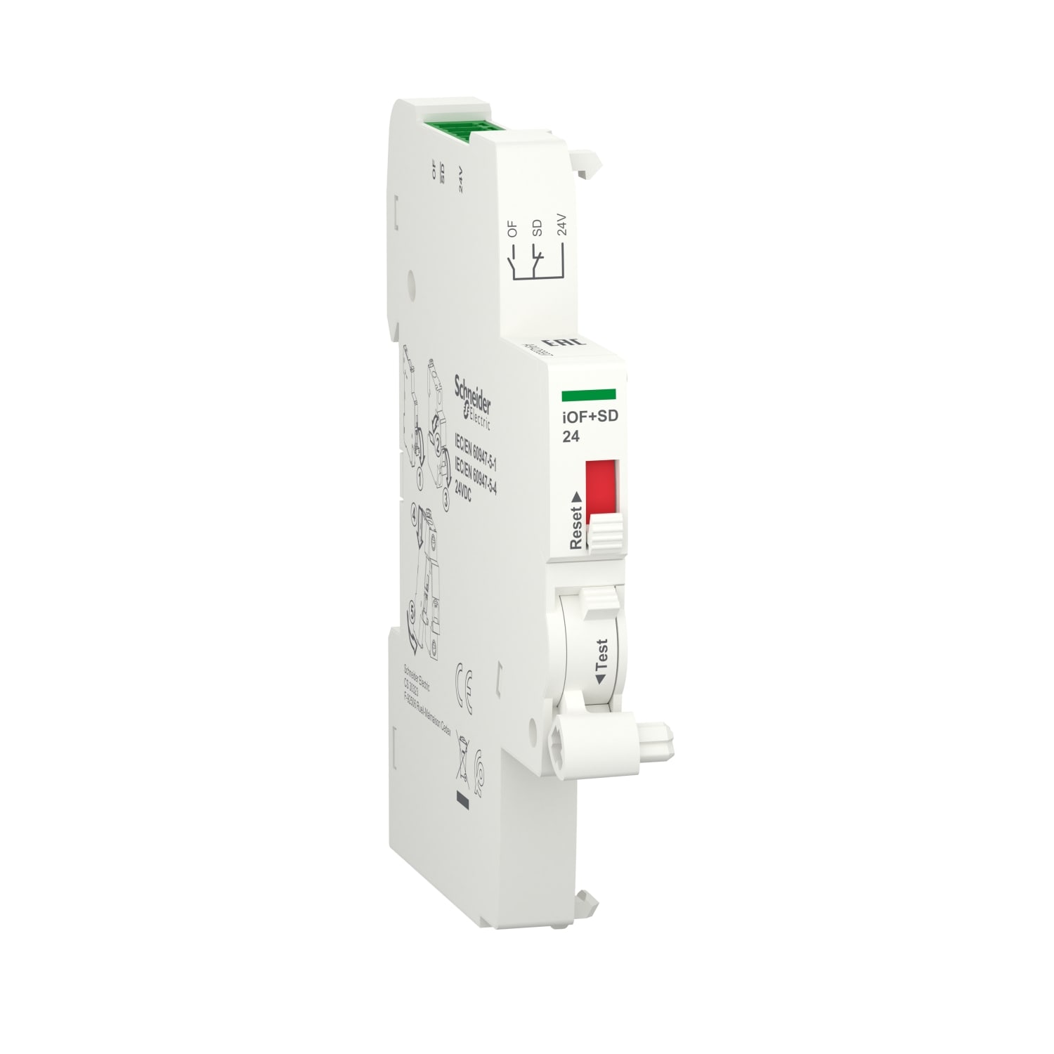 Schneider Electric - Acti9 - auxiliaire iOF+SD24 - commande signalisation par le haut pour Smartlink