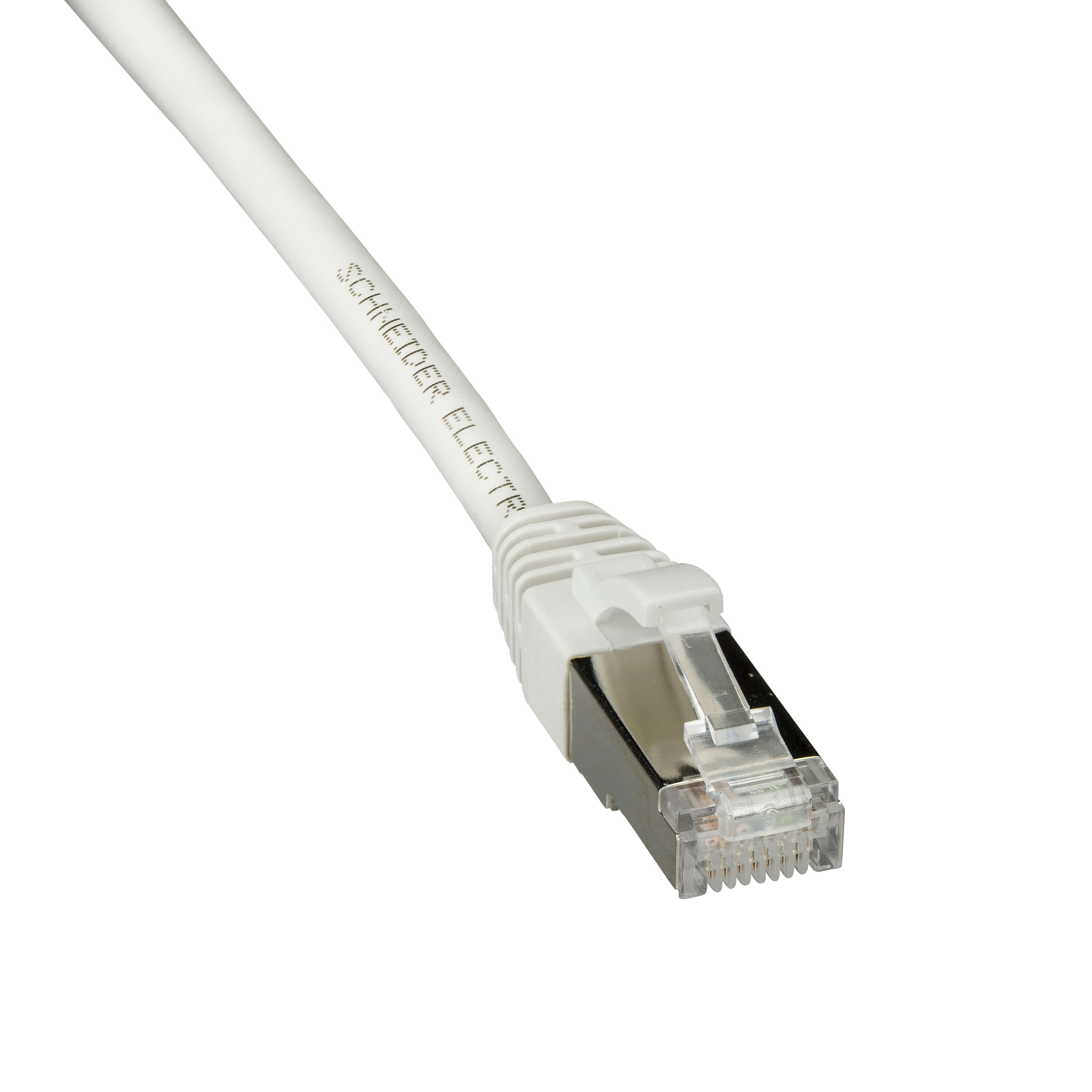 Schneider Electric - Actassi - cordon CL-MNC S/FTP 4 paires cat. 6A LSZH - 3 mètres - blanc