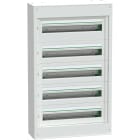 Schneider Electric - PrismaSeT S - coffret saillie plastique & métal 5 rangées 24 modules