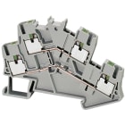 Schneider Electric - Borne push-in - 2 niveaux - passant - 4 points - 2,5mm² - gris