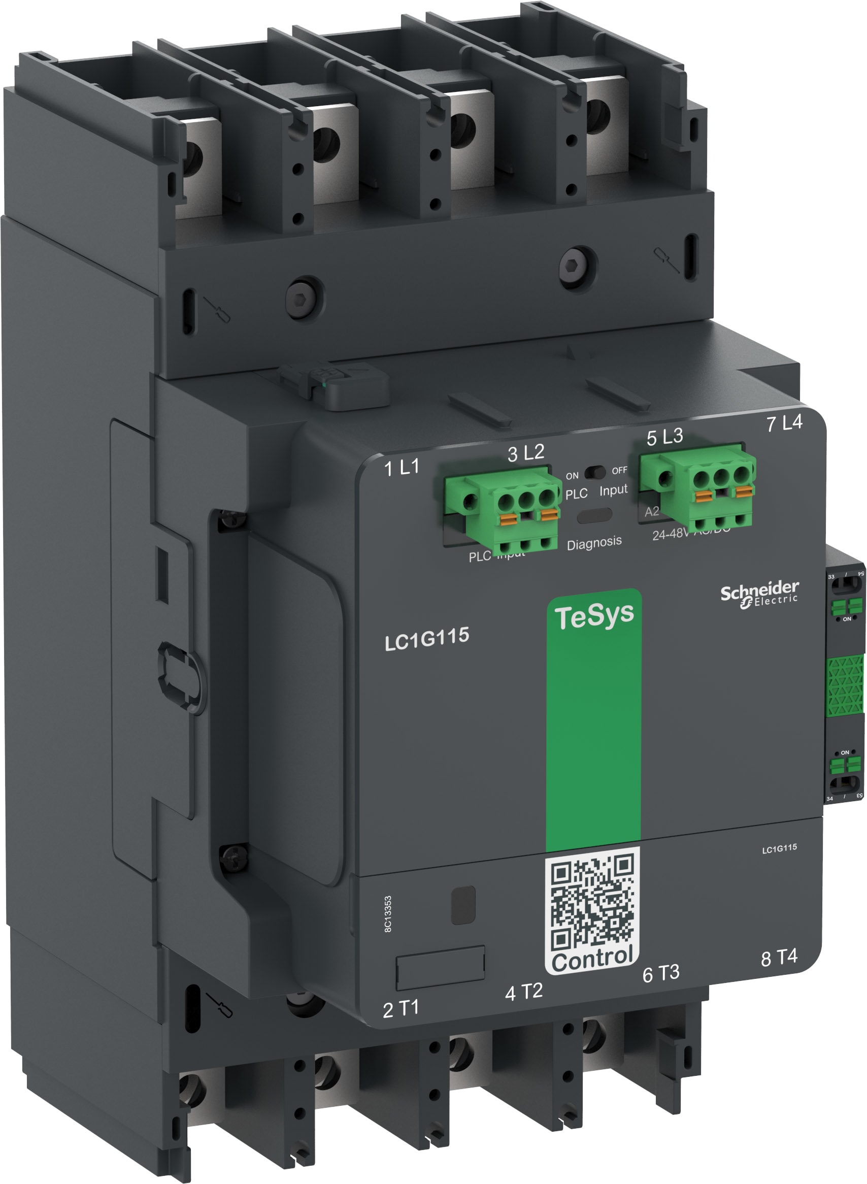 Schneider Electric - Contacteur TeSysG150 4P Advanced 24-48V ACDC