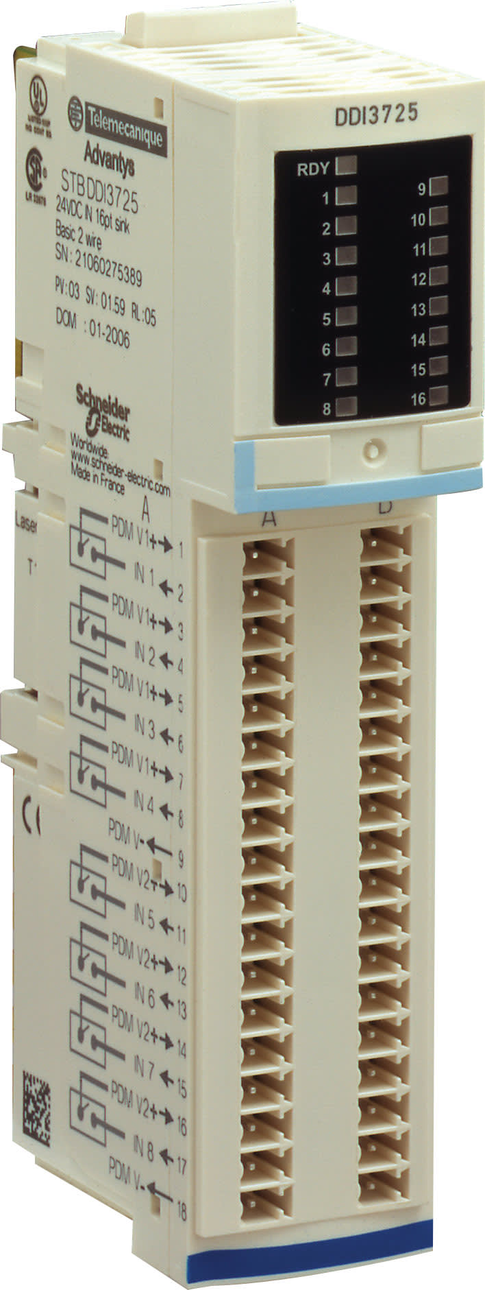 Schneider Electric - Advantys STB - 24VDC IN 16PT SINK BASIC