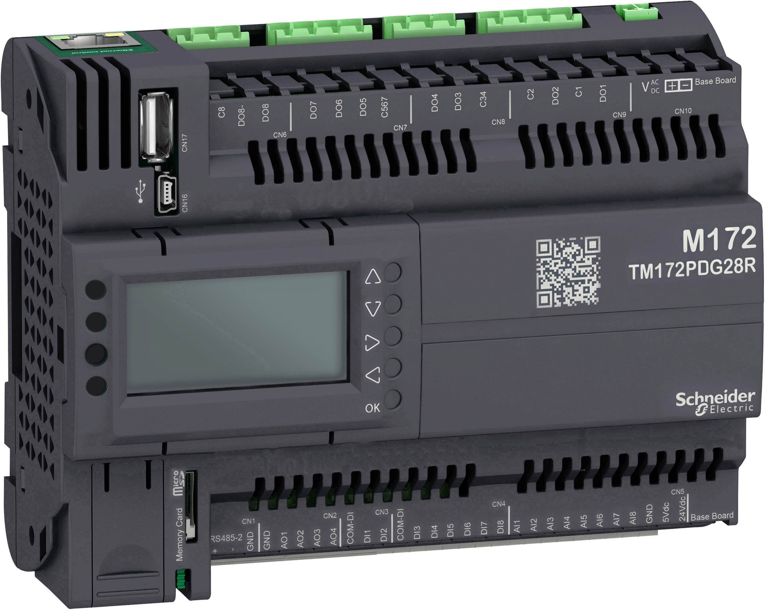 Schneider Electric - Modicon M171 - M172 - contrôleur programmable - 28 entrées/sortie - affich.