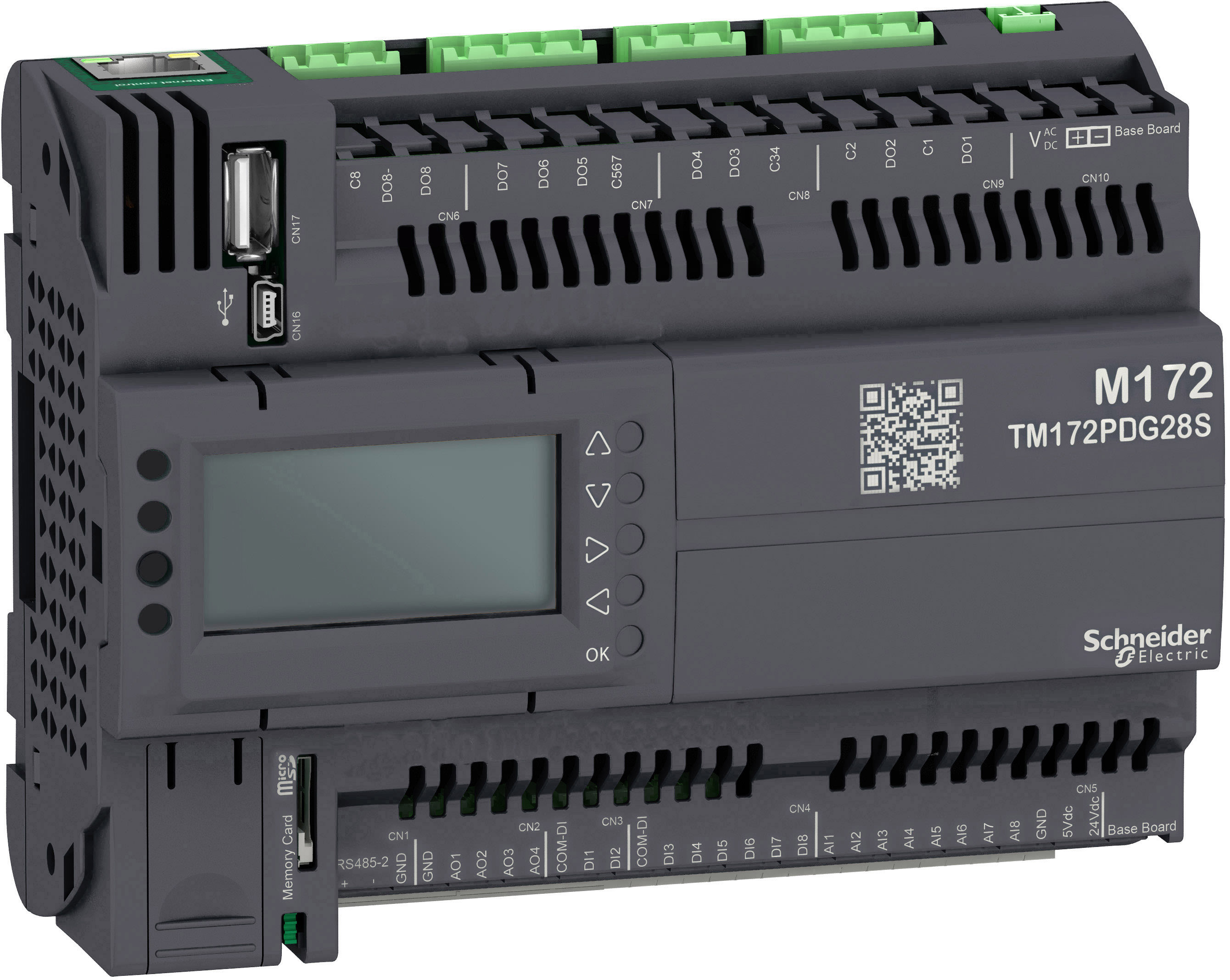Schneider Electric - M172 PERF. DISP. 28 I/OS, ETH 2 MB 2 SSR