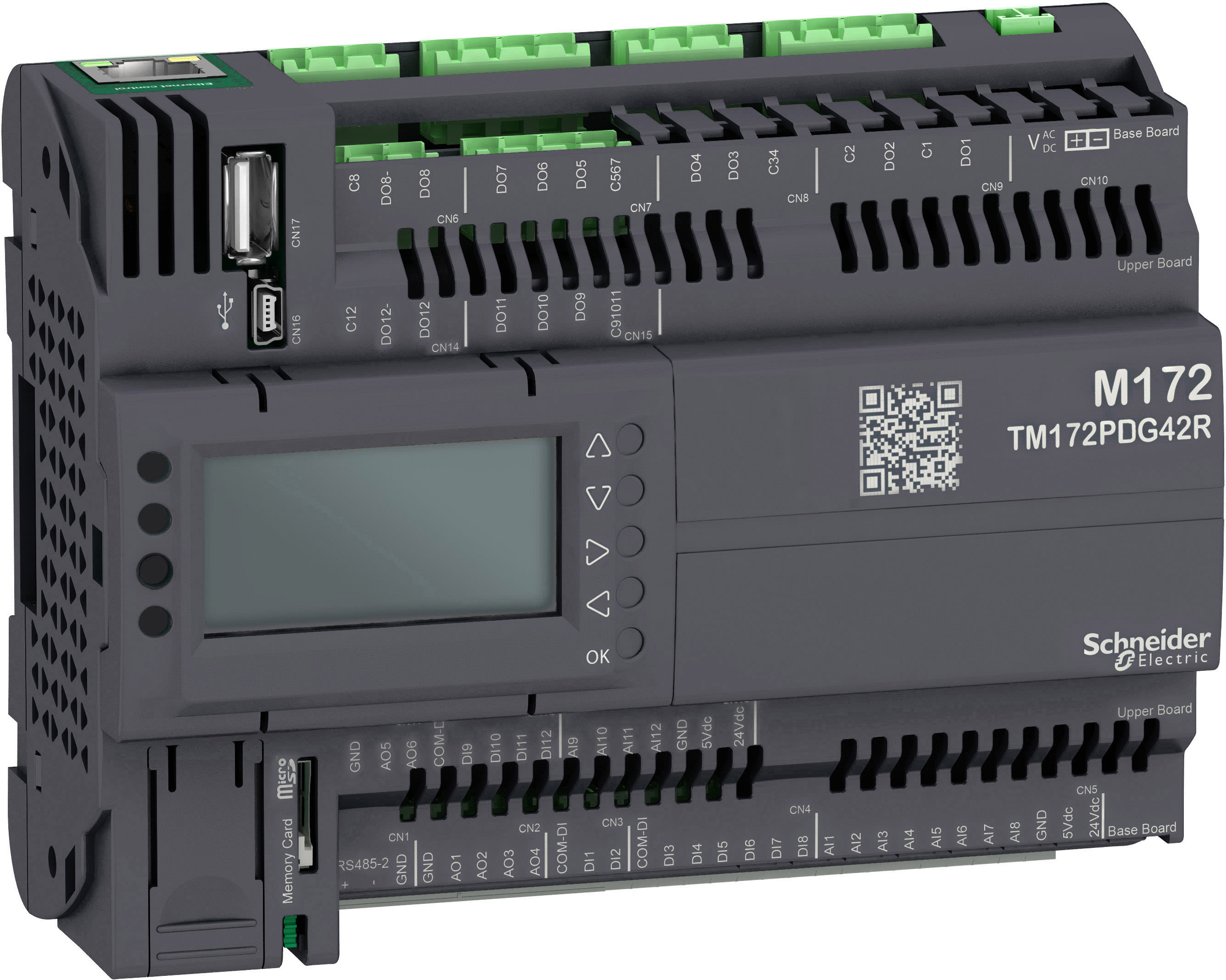 Schneider Electric - Modicon M171 - M172 - contrôleur programmable - 42 entrées/sorties - affichage