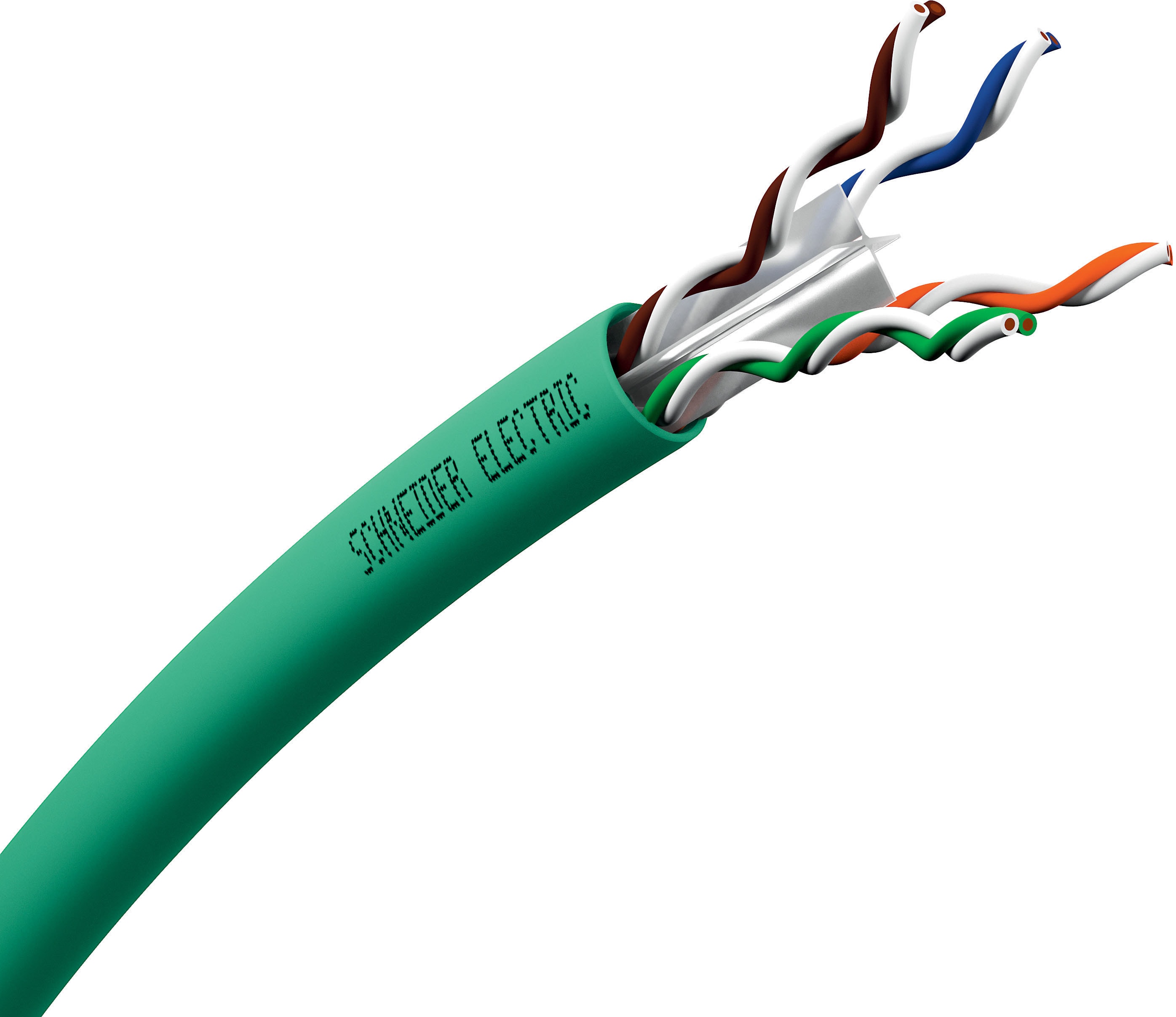Schneider Electric - Actassi cable CL-C Cat6 U-UTP Euroclasse D 4paires 305m vert - au metre lineair