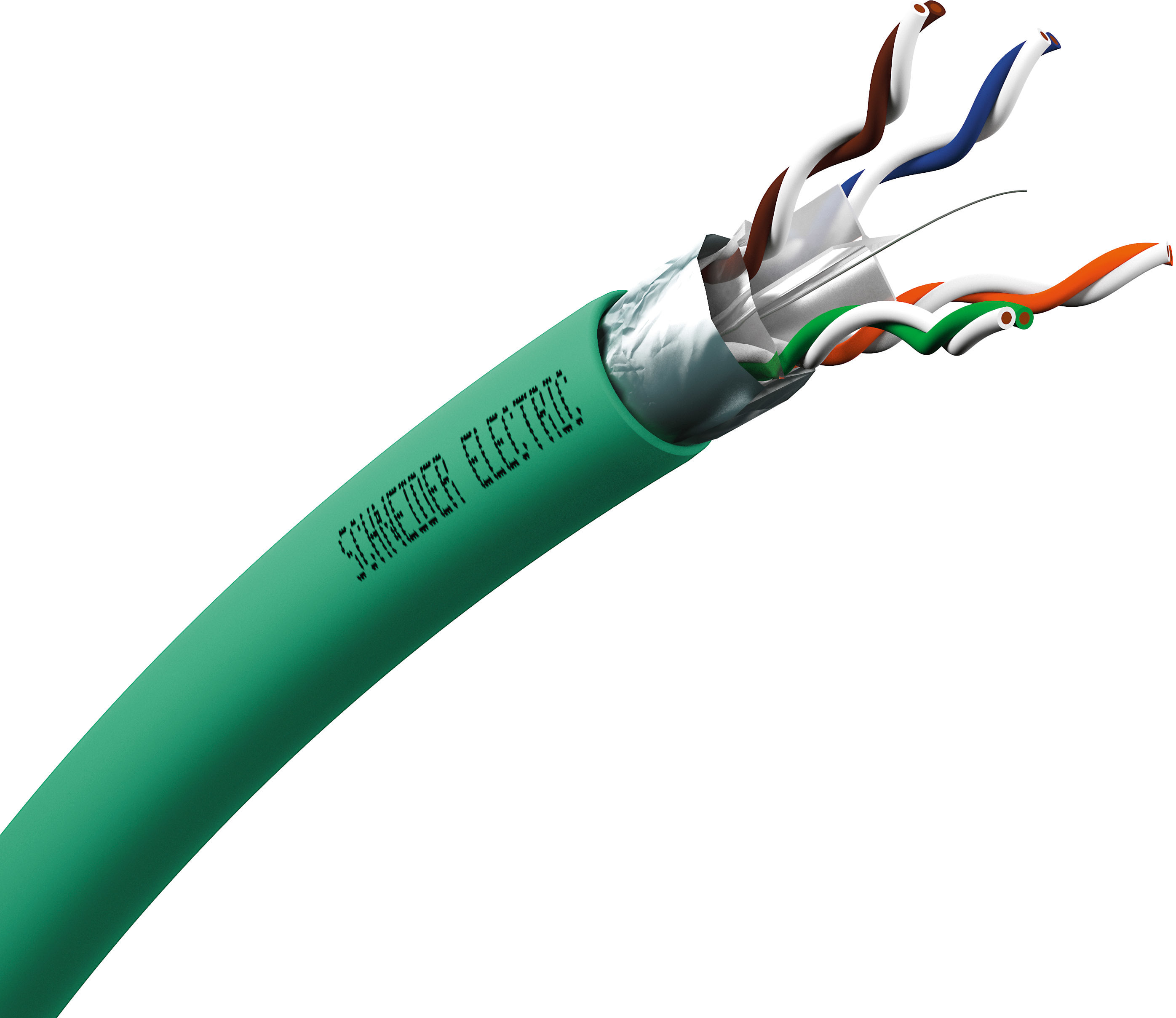 Schneider Electric - Actassi - câble CL-C - Cat6 F/UTP D - 4paires 250Mhz - vert - au mètre linéaire