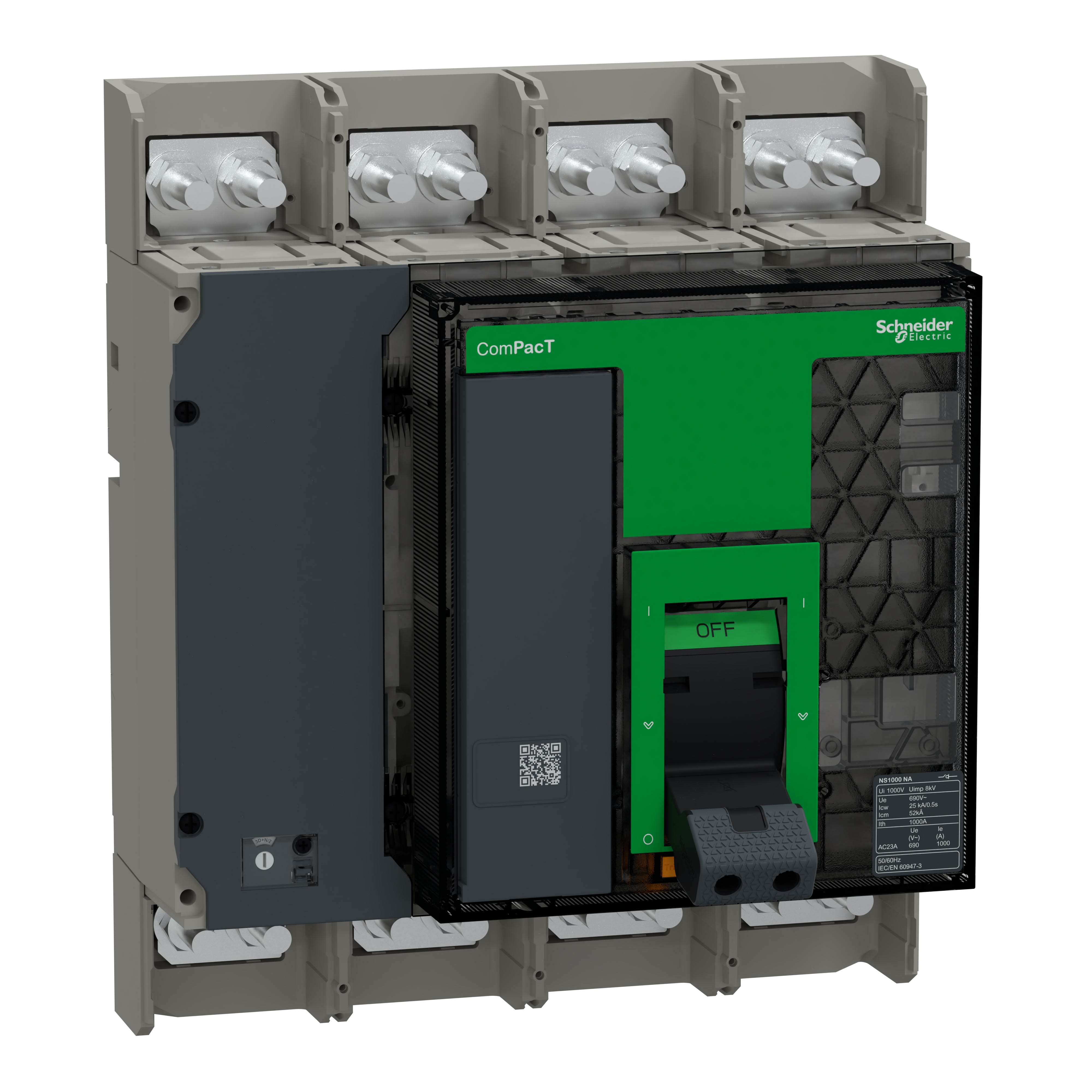 Schneider Electric - ComPacT NS1000NA - interrupteur-sectionneur - 1000A - 4P - fixe - manuel
