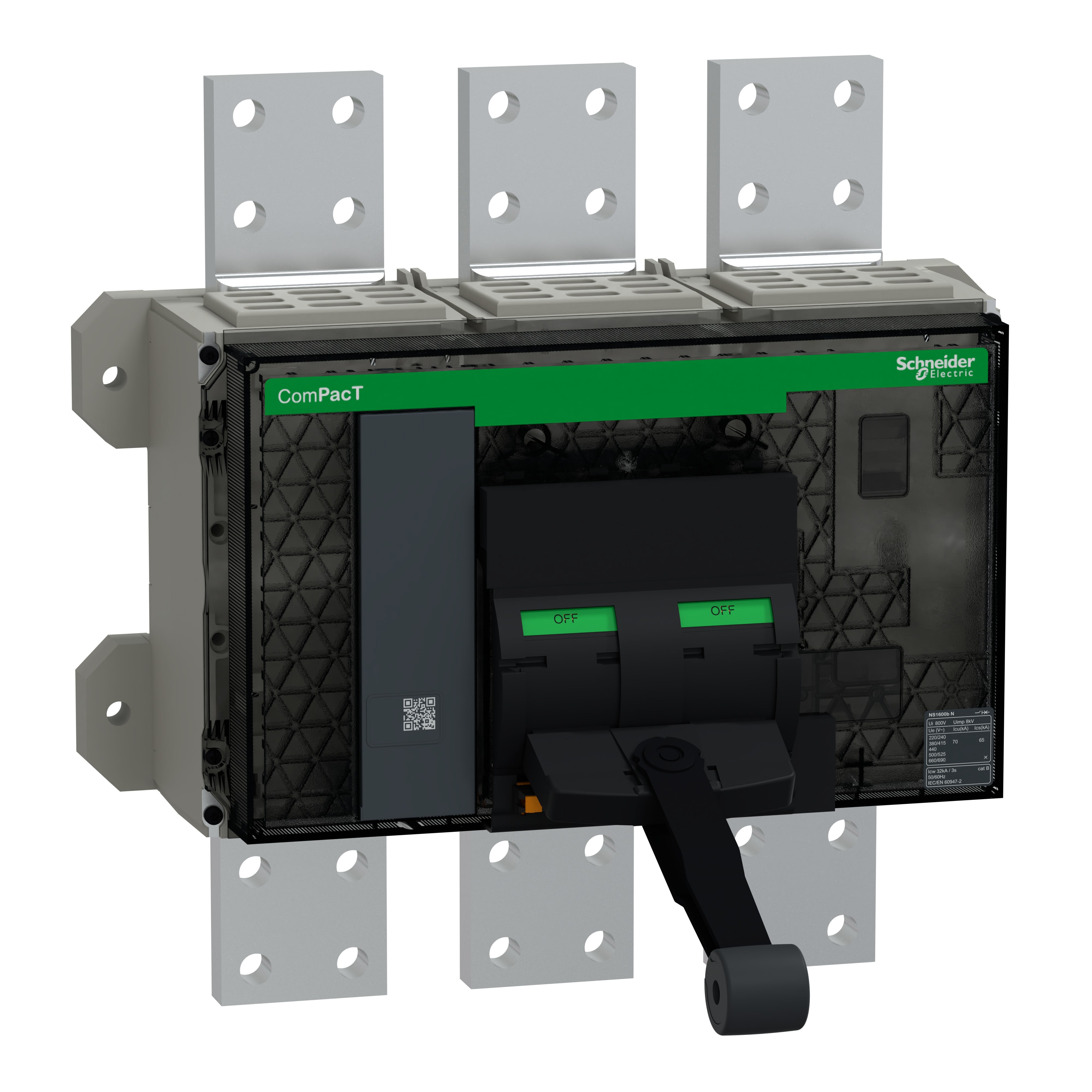 Schneider Electric - ComPacT NS2500NA - interrupteur-sectionneur  - 2500A - 3P - fixe - manuel