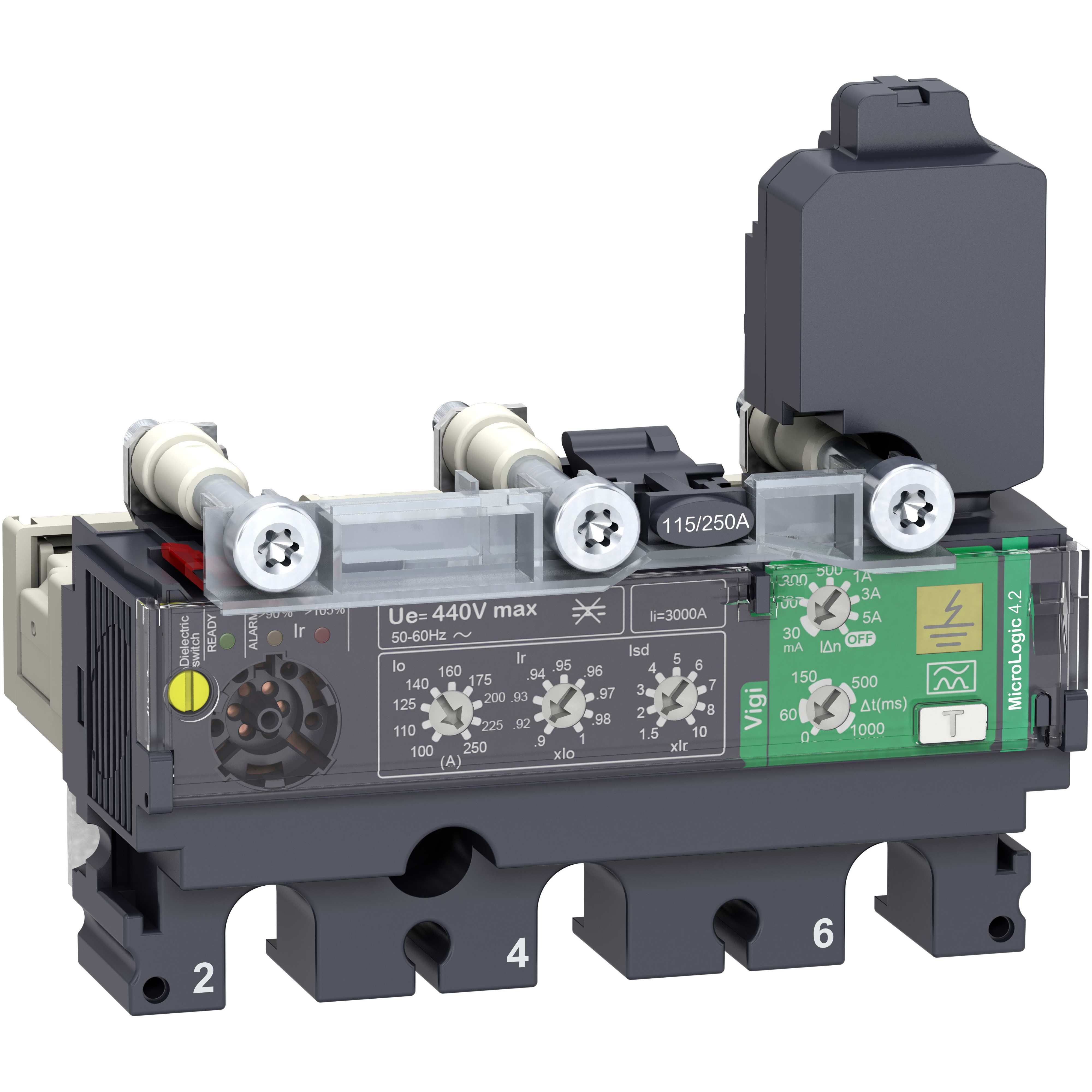 Schneider Electric - ComPacT NSX - Déclencheur MicroLogic 4.2 Vigi 40A - 3P3D pour NSX100-250