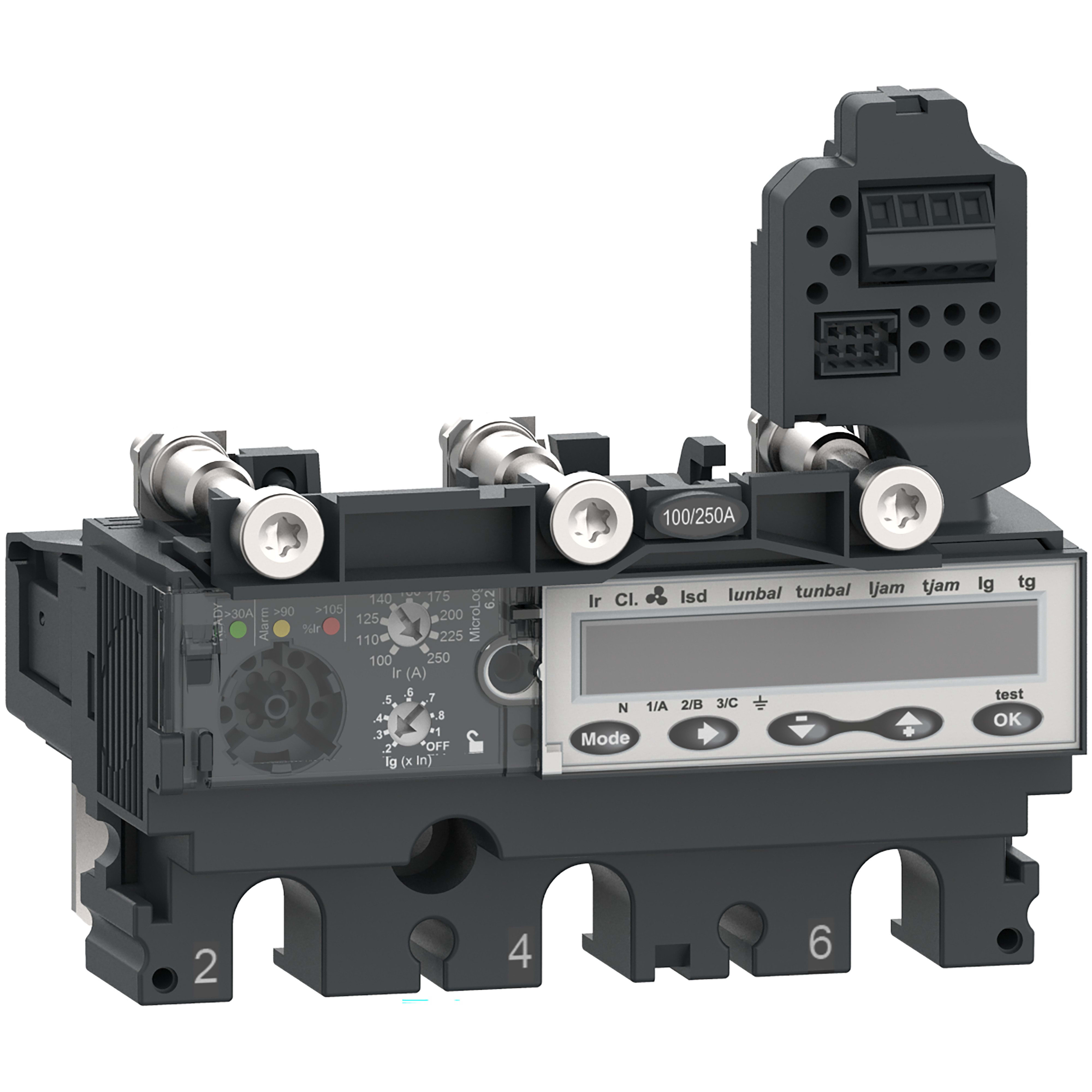 Schneider Electric - ComPacT NSX - Déclencheur MicroLogic 6.2E 160A - 3P3D pour NSX160-250