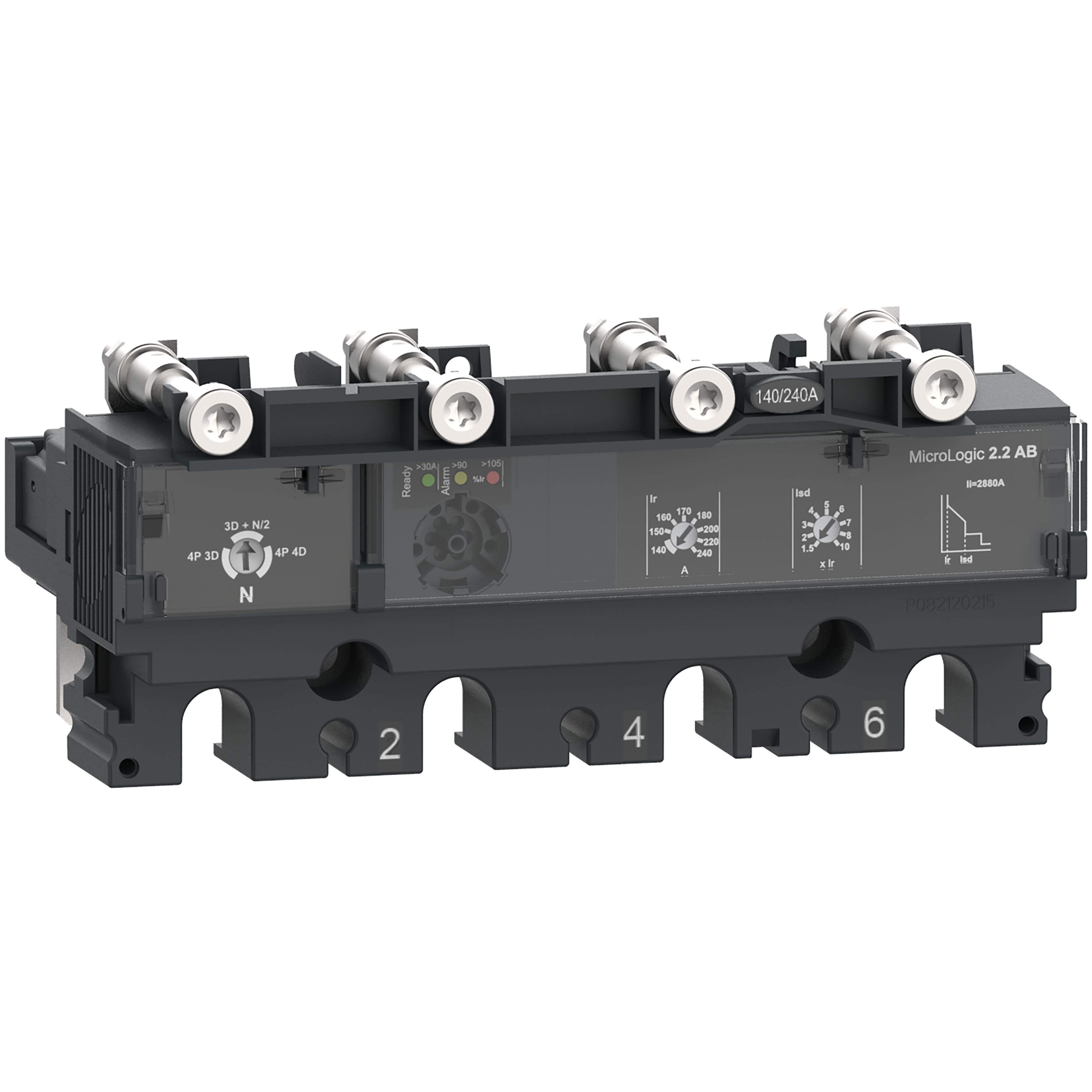 Schneider Electric - ComPacT NSX - Déclencheur MicroLogic 2.2AB 240A - 4P4D pour NSX250