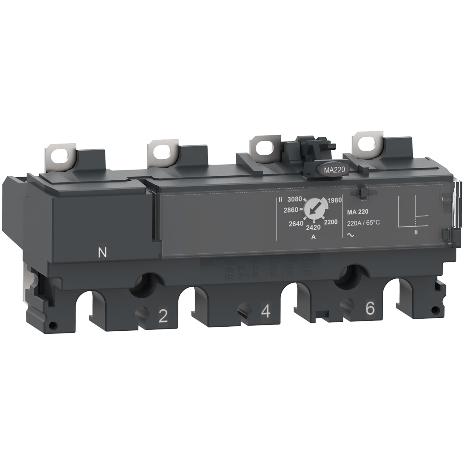 Schneider Electric - ComPacT NSX - Déclencheur magnétique - MA 100A - 4P3D pour NSX100
