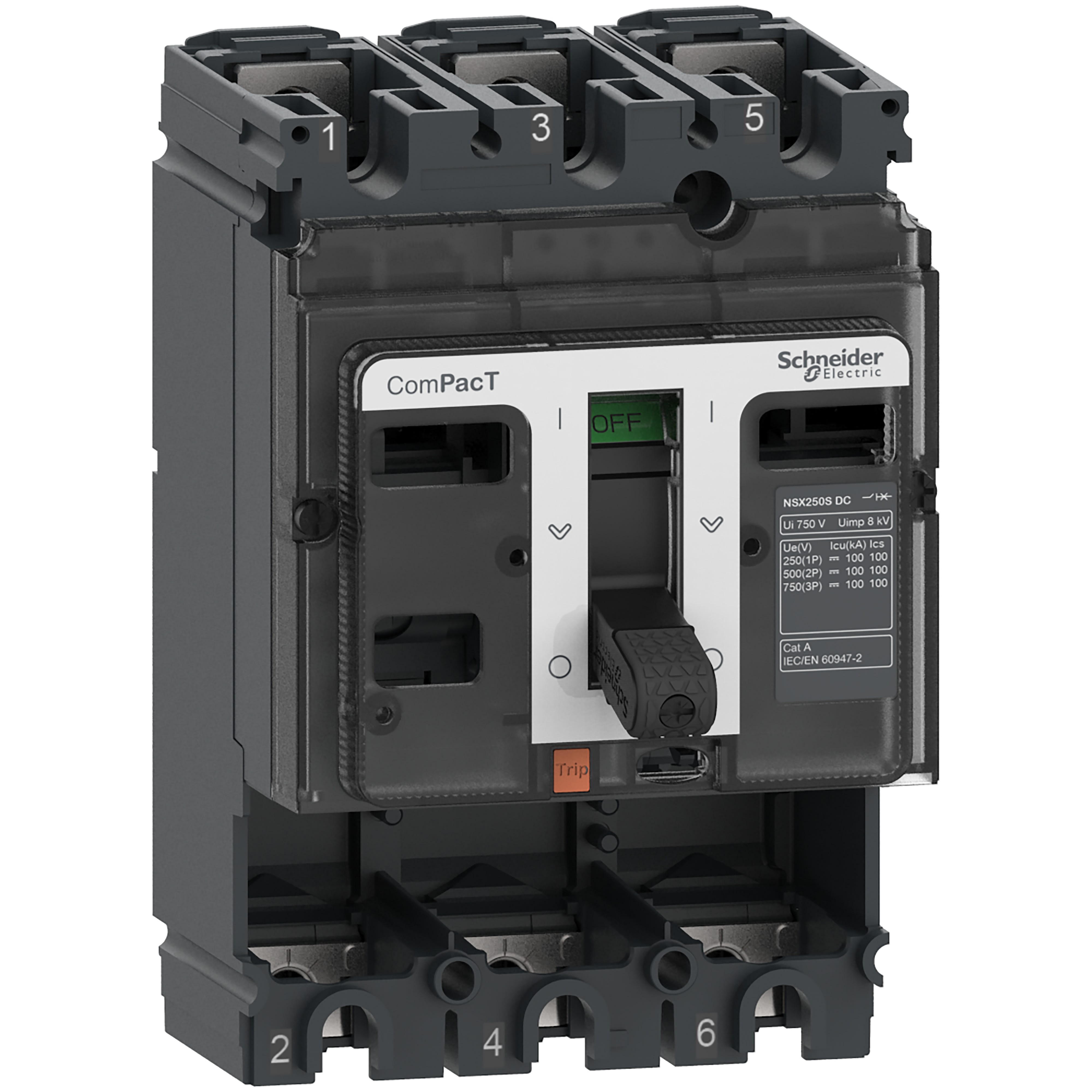 Schneider Electric - ComPacT NSX100F DC - Bloc de coupure CC sans déclencheur - 100A - 3P - 36kA