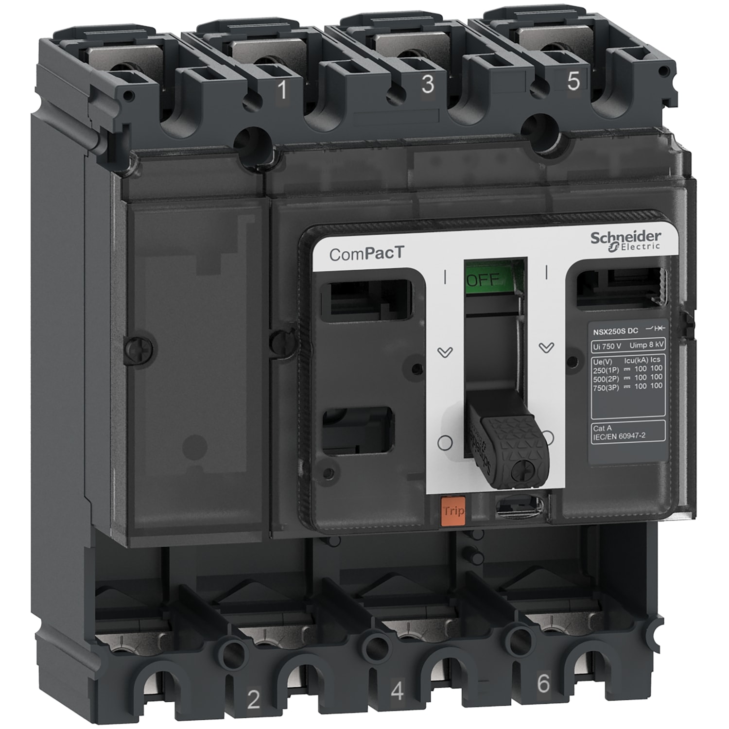 Schneider Electric - ComPacT NSX100F DC - Bloc de coupure CC sans déclencheur - 100A - 4P - 36kA