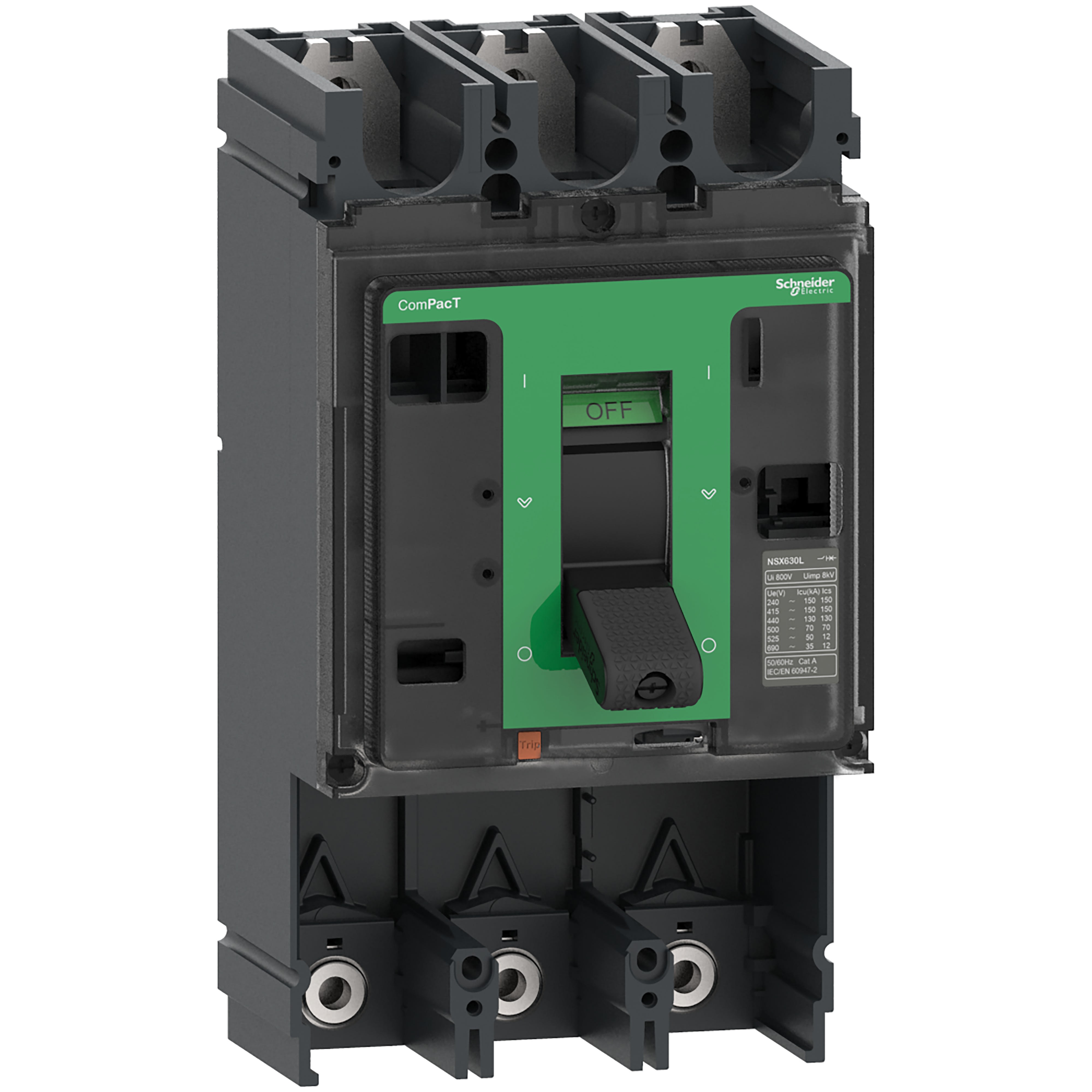 Schneider Electric - ComPacT NSX400H - Bloc de coupure sans déclencheur - 400A - 3P - 70kA
