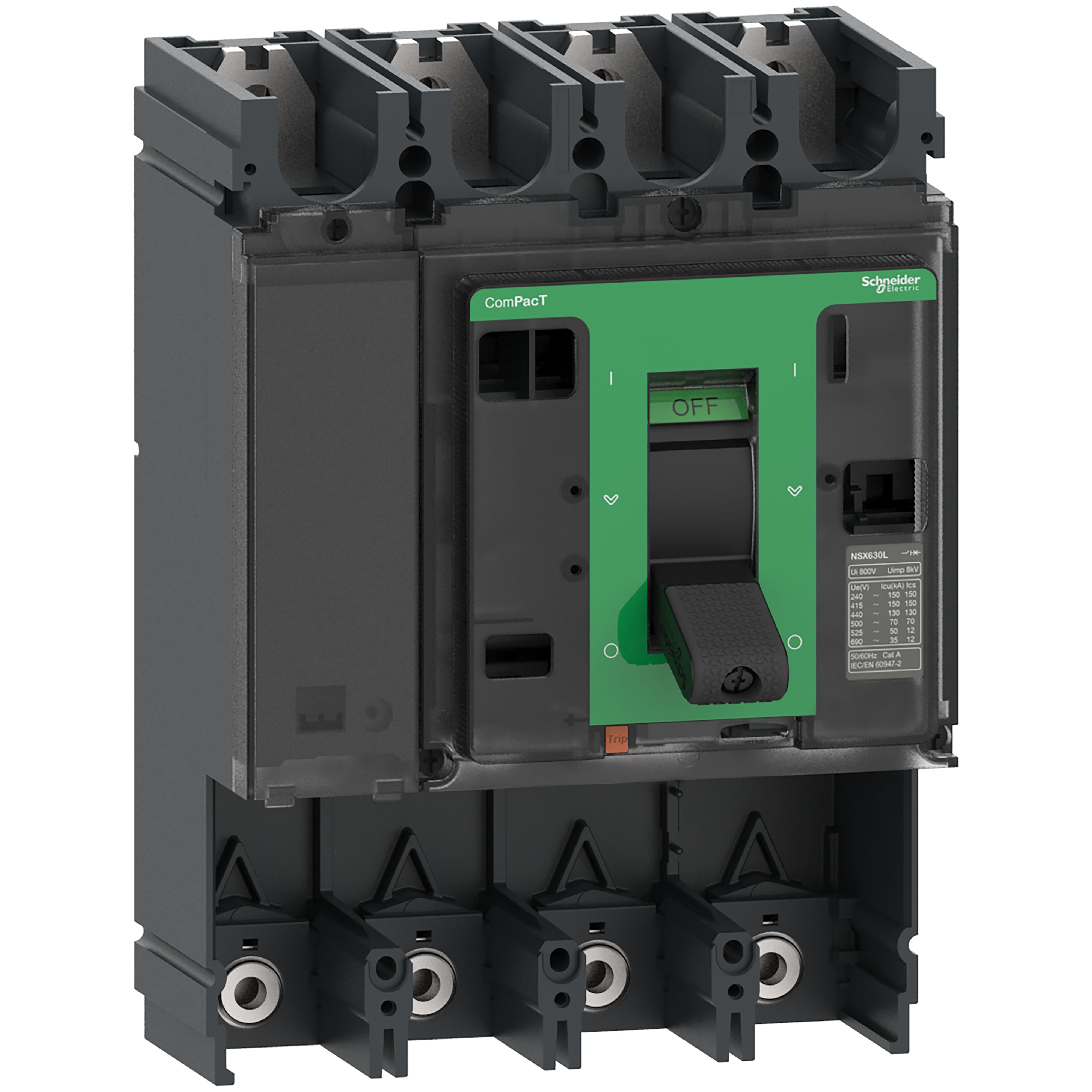 Schneider Electric - ComPacT NSX630H - Bloc de coupure sans déclencheur - 630A - 4P - 70kA
