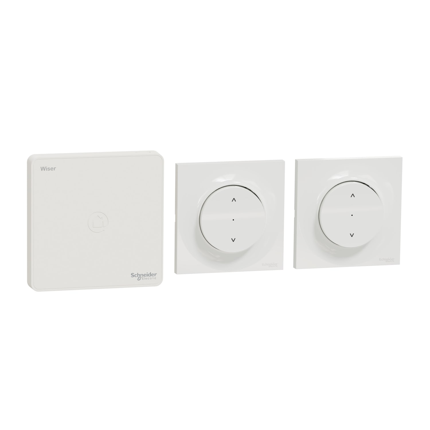 Schneider Electric - Wiser - Kit volets roulants- 2 inter VR odace + passerelle + 2 Plaq styl blc 1P