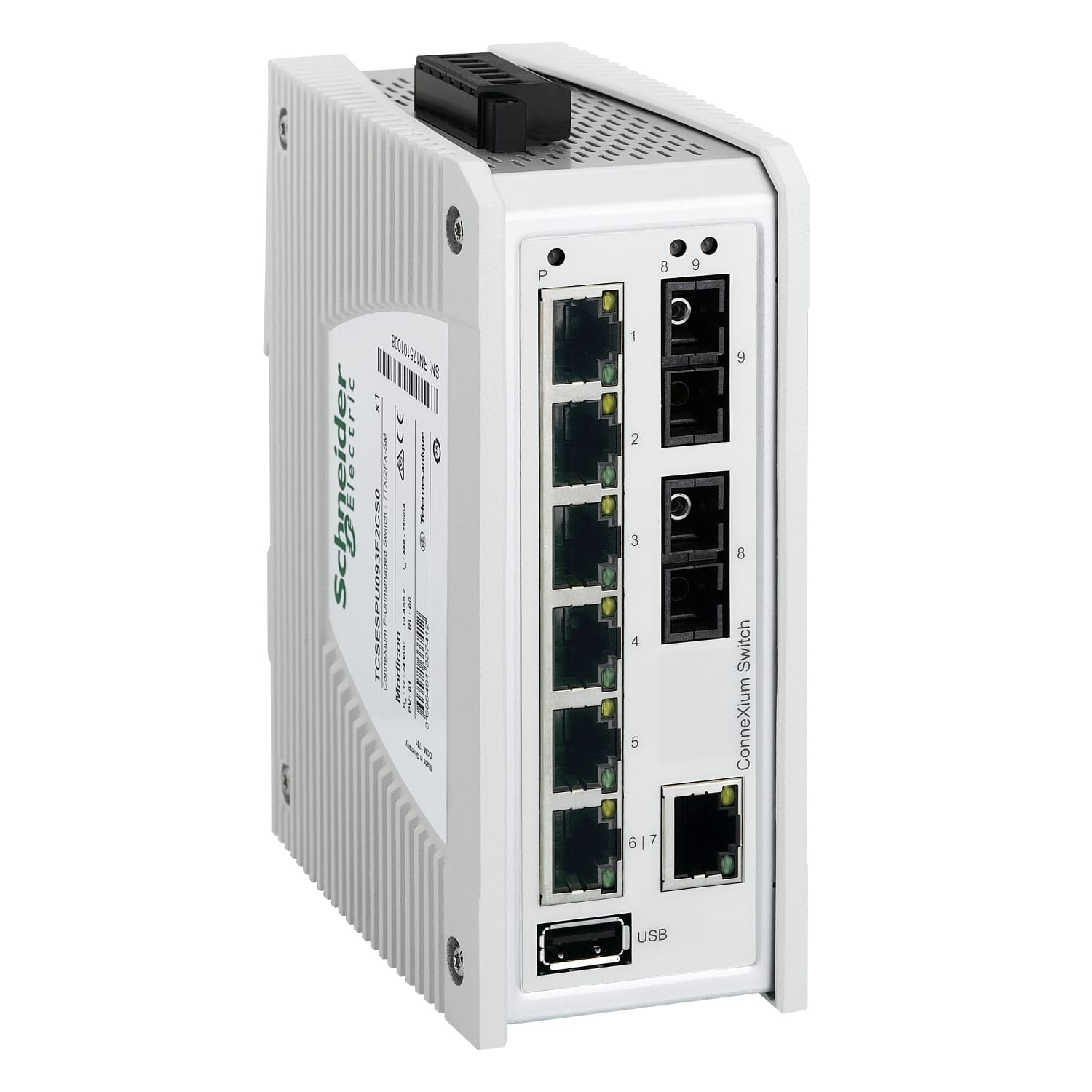 Schneider Electric - ConneXium -Switch Eth non managé Premium -7 ports cuivre -2 ports fibre monomode