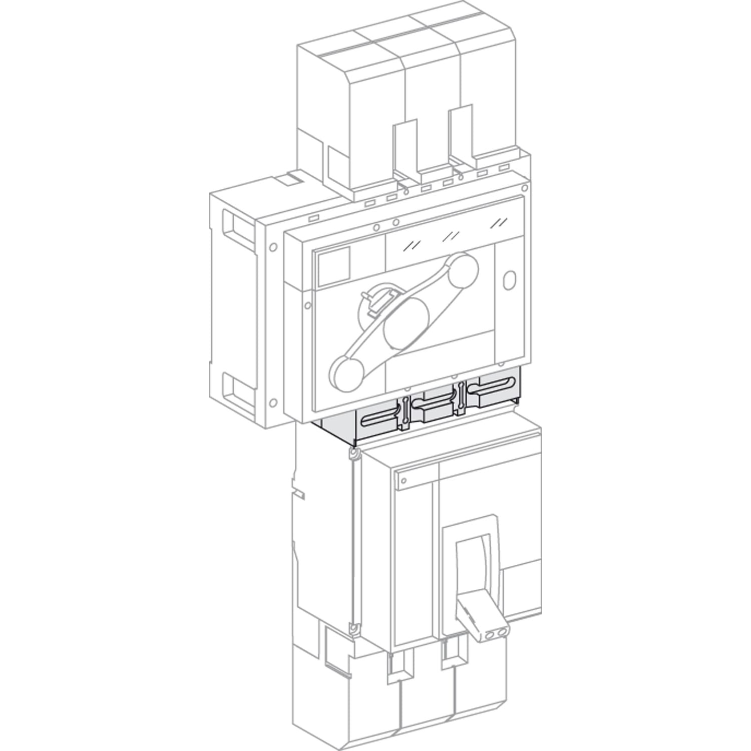 Schneider Electric - ComPacT NS - cache raccordement - 4 pôles