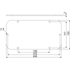 Schneider Electric - Spacial - plaque passe-cables - pleine - pour coffret S3D - alu. - 245x130mm