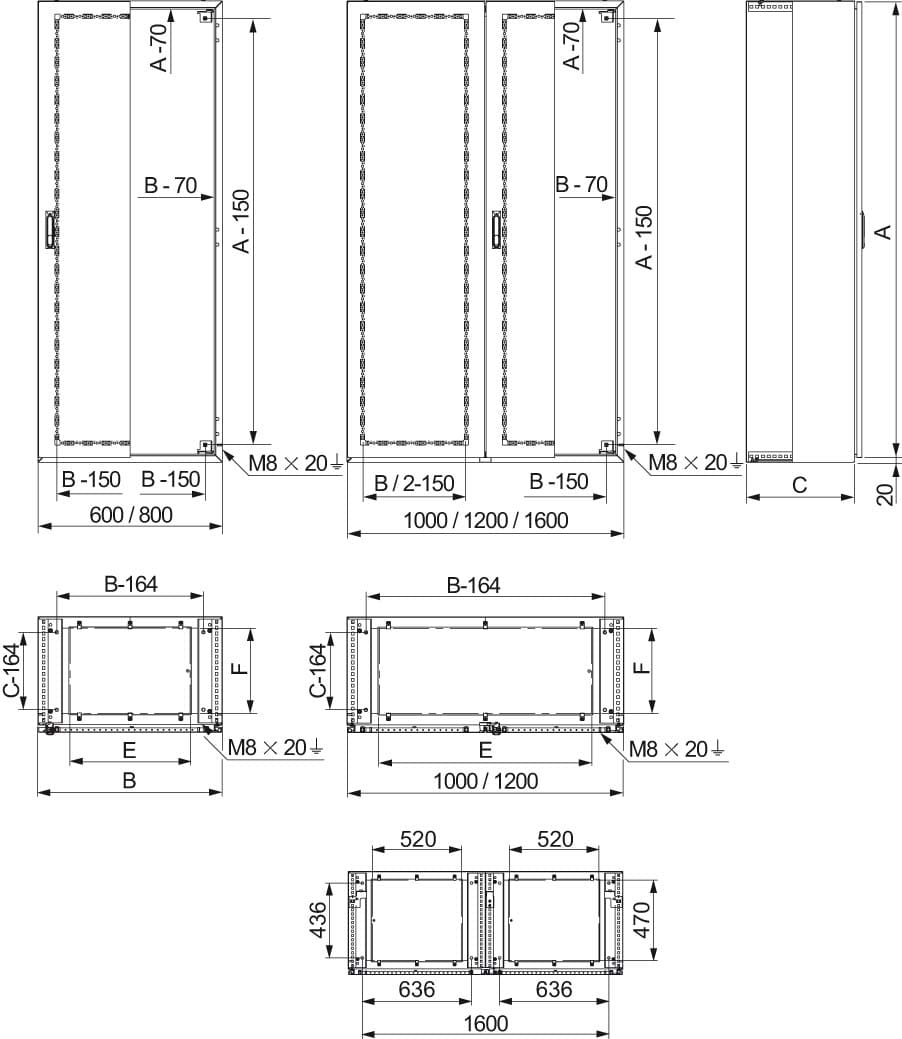 Schneider Electric - PanelSeT SFN Accessoires - 316L 2000x1000x400