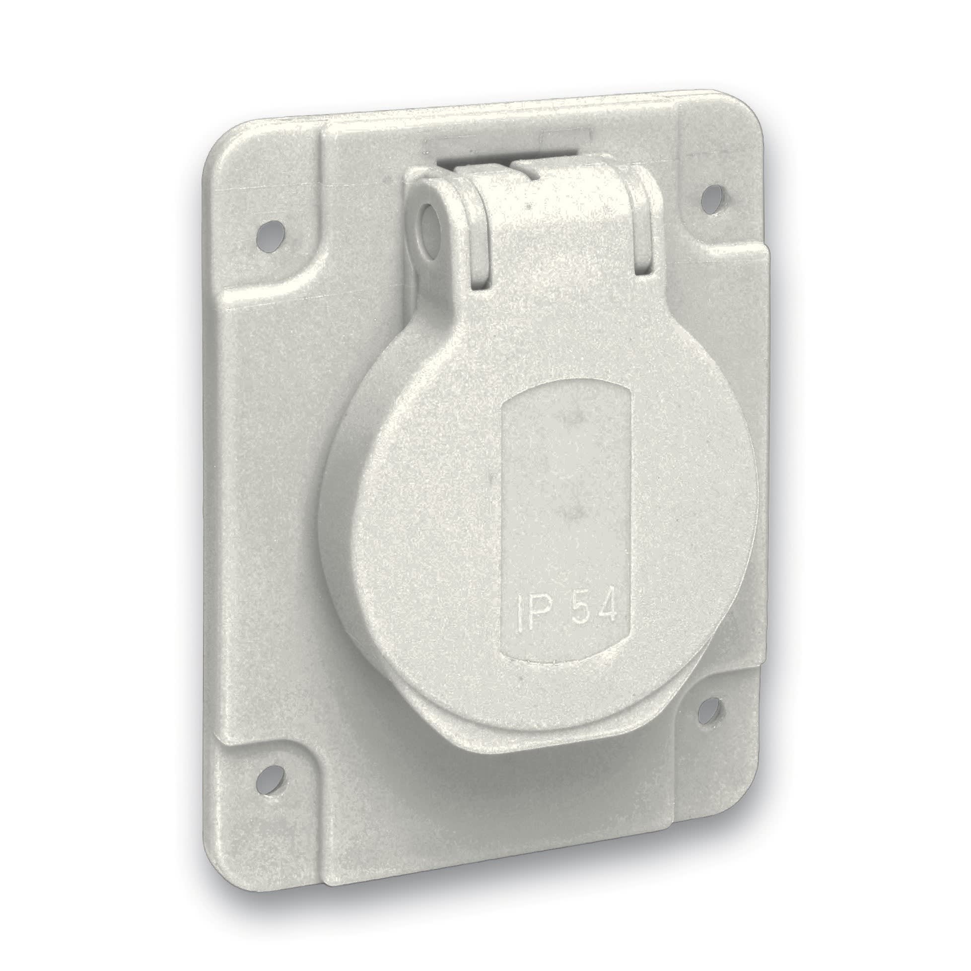 Schneider Electric - Mureva - socle de prise NF 65x85mm - 2P+T 10-16 A - IP54 - connex. arr. - gris