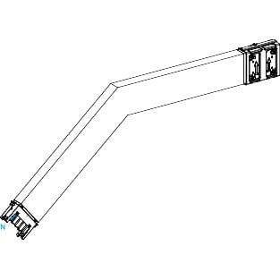 Schneider Electric - Canalis KSA - Coude spé. vert. 250A - vers bas 95° à 175° - côtés 250 à 750mm