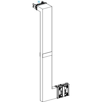 Schneider Electric - Canalis KSA - coude mult. coupe feu 400A-vers haut & droite-A&C=250mm-B=700-1200
