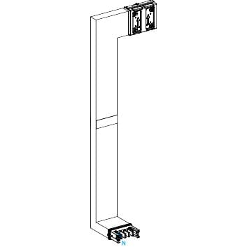 Schneider Electric - Canalis KSA - coude mult. coupe feu 400A -vers bas & gauche-A&C=250mm-B=700-1200
