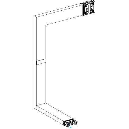 Schneider Electric - Canalis KSA - coude mult. coupe feu 400A-vers bas & gauche-3 côt.ajust.250-750mm