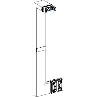 Schneider Electric - Canalis KSA - coude mult. coupe feu 400A-vers haut & gauche-A&C=250mm-B=700-1200
