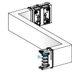 Schneider Electric - Canalis KSA - Zed horiz. 400A - Gau./Dr. - A&C=250mm - B=250-750mm