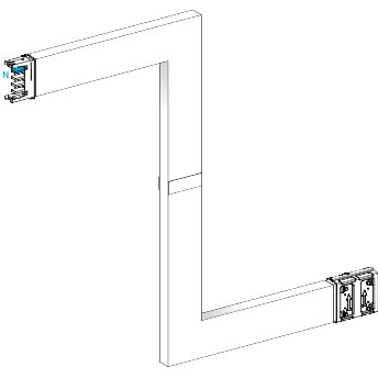 Schneider Electric - Canalis KSA - Zed vertical coupe feu 250A - 3 côtés ajustables 250-750mm